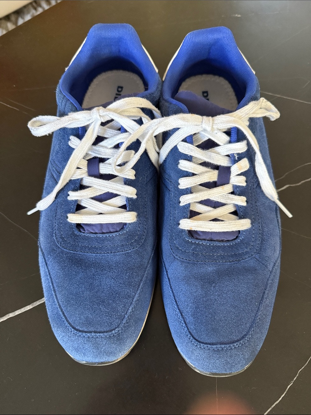 Diesel Men's Blue Suede Lace-Up Sneakers